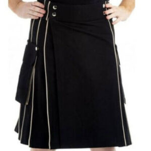 Black Utility Kilt Scottish Fashion Utility Kilts