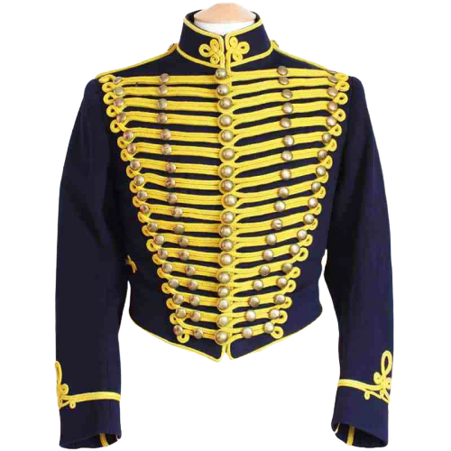 Gloucestershire_Hussars_Tunic_00-removebg-preview.png GLOUCESTERSHIRE Napoleonic HUSSARS UNIFORM Tunic Jacket – Next Kilt