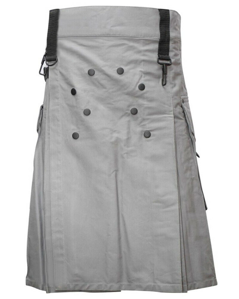 Kilt-1.jpg Scottish Modern Custom Grey Kilt Fashion Utility Kilts For Men – Next Kilt