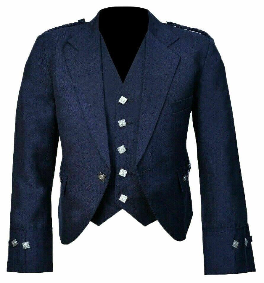 New-Scottish-Blue-Wool-Argyle-Kilt-Jacket-With-Waistcoat-Vest.jpg New Scottish Blue Wool Argyle Kilt Jacket With Waistcoat/Vest – Next Kilt