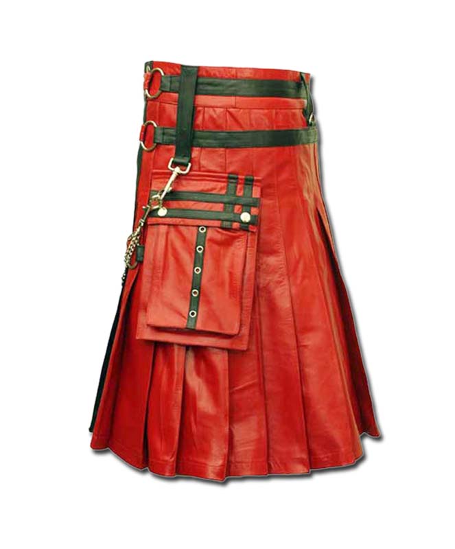 Red-Black-Leather-Fashion-Kilt-3.jpg Red & Black Leather Fashion Kilt – Next Kilt