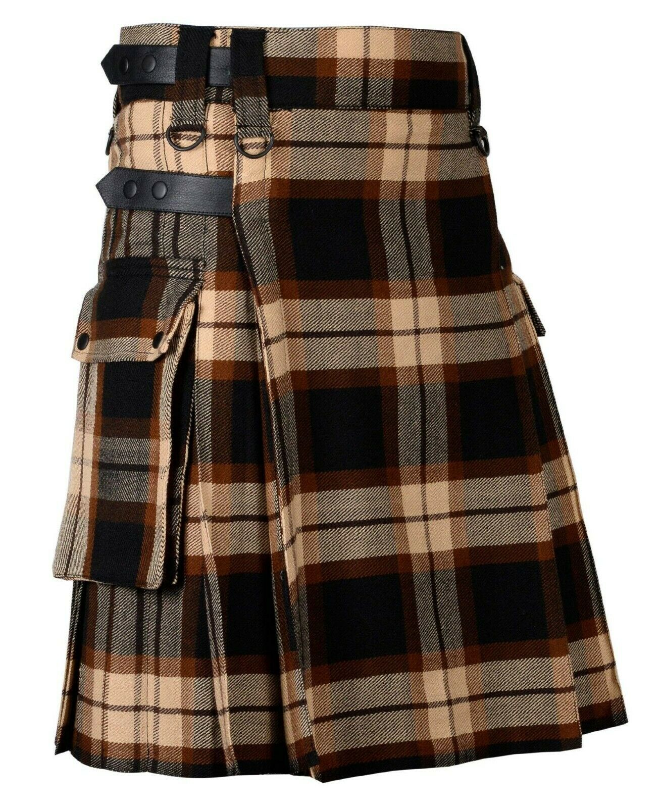 hfi.jpg Rose Ancient Tartan Utility Kilt Leather Straps Kilt for Men – Next Kilt
