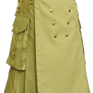UTILITY KILT WITH GOLDEN BUTTONS