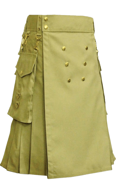 UTILITY KILT WITH GOLDEN BUTTONS UTILITY KILT WITH GOLDEN BUTTONS