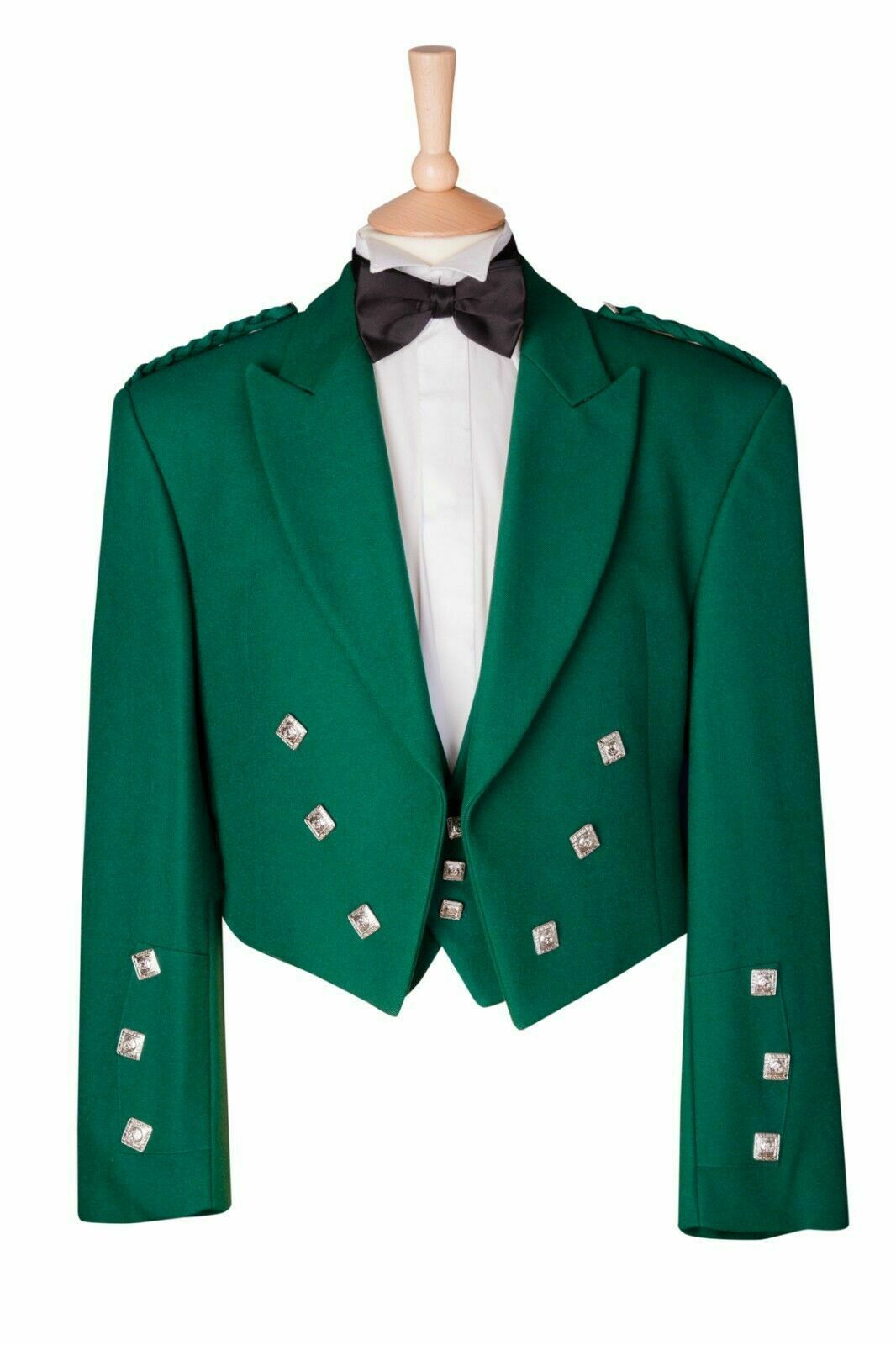 priance.jpg 100% WOOL GREEN PRINCE CHARLIE SCOTTISH KILT JACKET & WAISTCOAT – Next Kilt