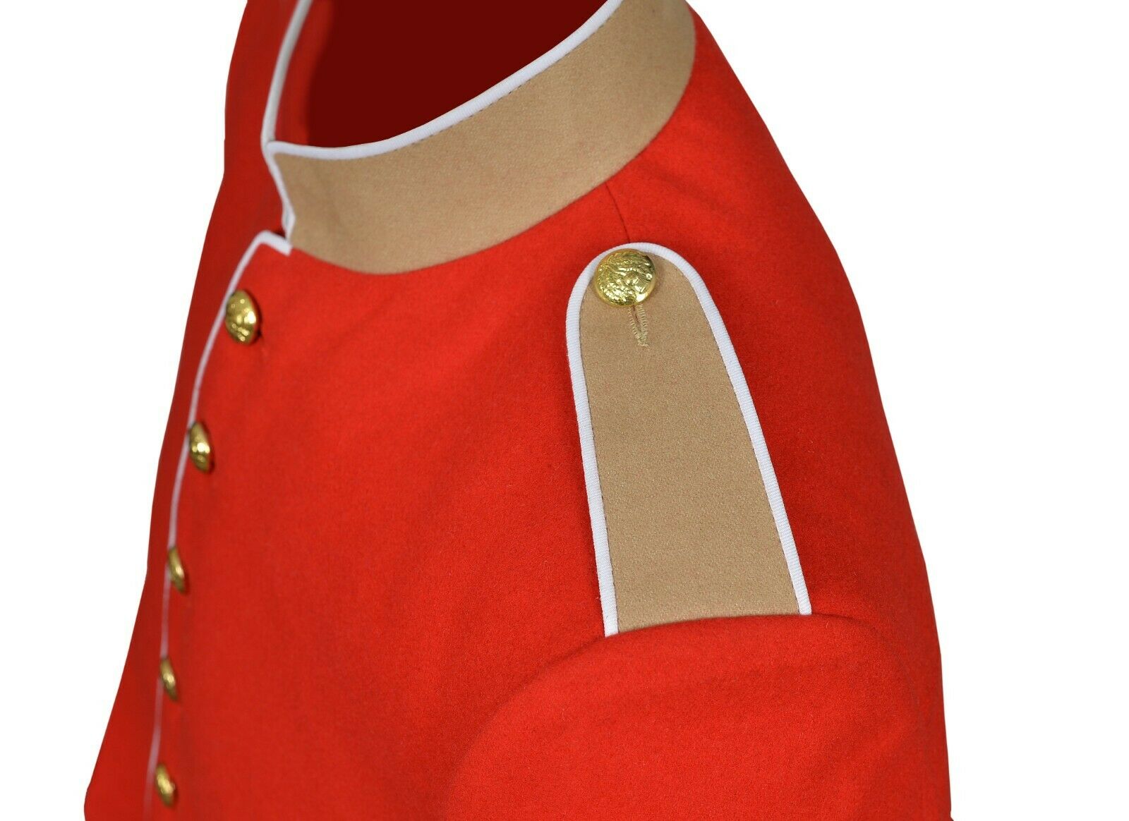 s-l1600-2-1-1.jpg 100% Wool Blend white Trim Red Military Doublet Pipe Band Jacket – Next Kilt