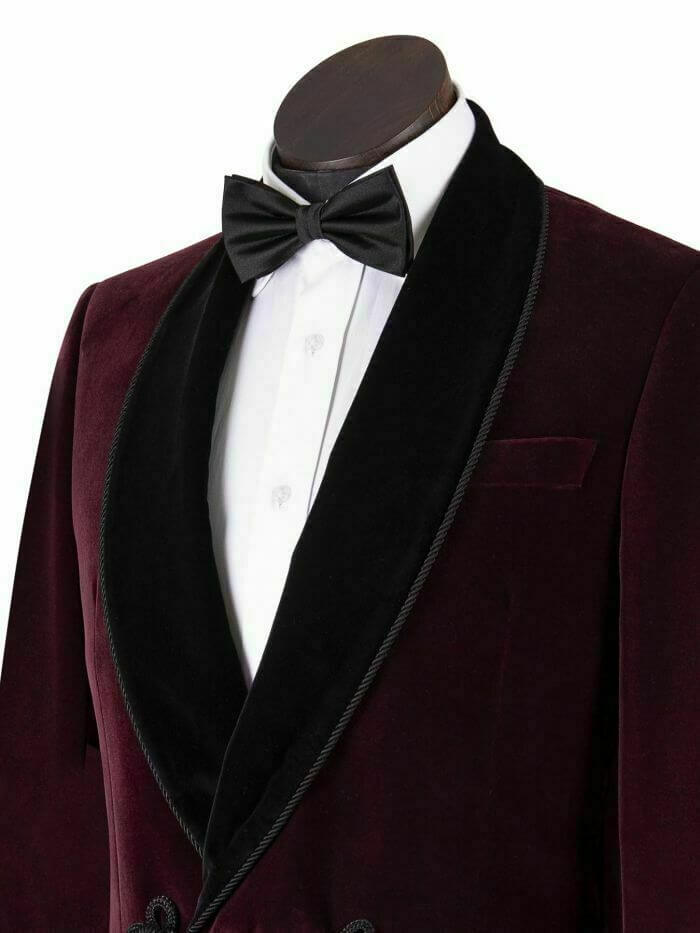s-l1600-5-5.jpg Men's Maroon Vintage Velvet Smoking Jacket with Shawl Collar Dinner Jacket – Next Kilt