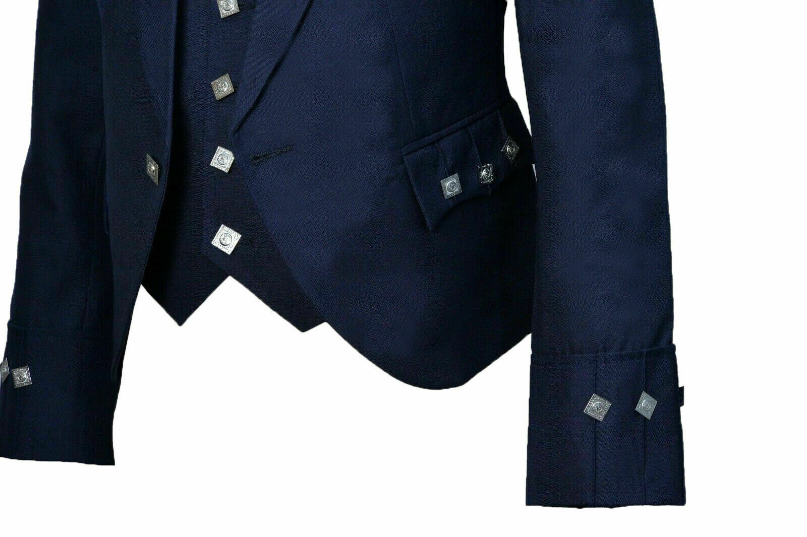 s-l1600-6-1.jpg New Scottish Blue Wool Argyle Kilt Jacket With Waistcoat/Vest – Next Kilt