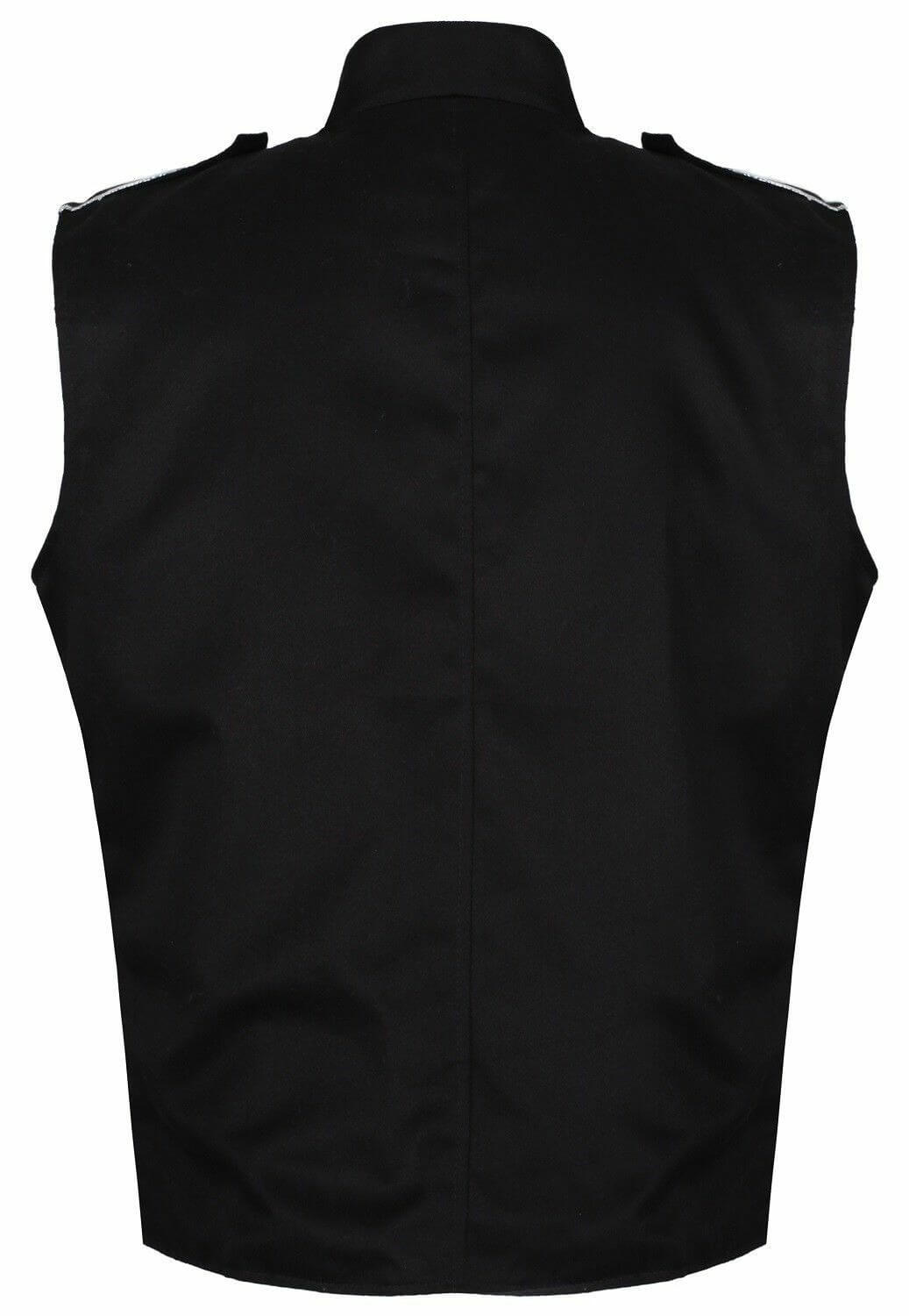 vest-3.jpg Black/Silver Men's Military Hussar Drummer Vest Waistcoat – Next Kilt