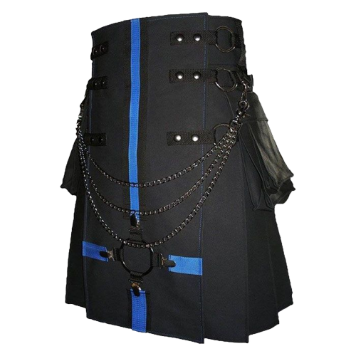 BLACK CARGO UTILITY KILT WITH INTERCHANGEABLE APRON – Next Kilt