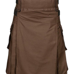 BEST CUSTOM BROWN DELUXE UTILITY KILT FOR SALE