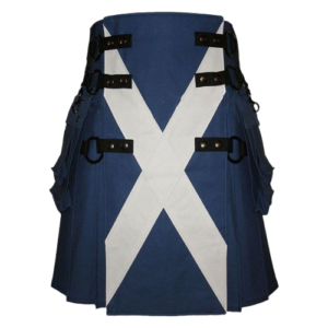 ROYAL BLUE CANVAS SAINT FLAG KILT