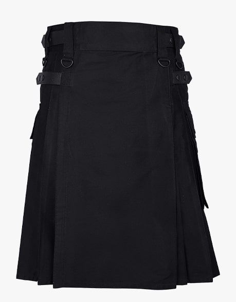 LAUTREAMONT GAULTIER BLACK UTILITY KILT