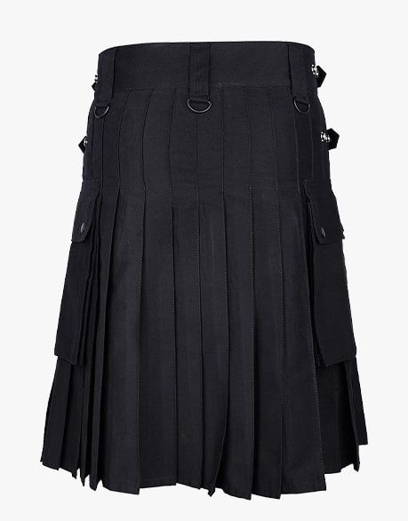 LAUTREAMONT GAULTIER BLACK UTILITY KILT – Next Kilt
