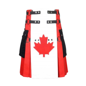 Stylish Canadian Flag Utility Kilt