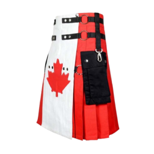 Stylish Canadian Flag Utility Kilt